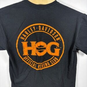 Harley Davidson HOG Official Riding Club Shirt Mens Large Black Graphic Tee L
